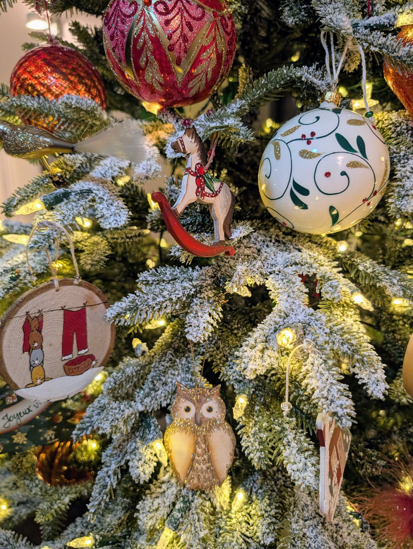 Boule Gui de Noël - blanche 🇵🇱