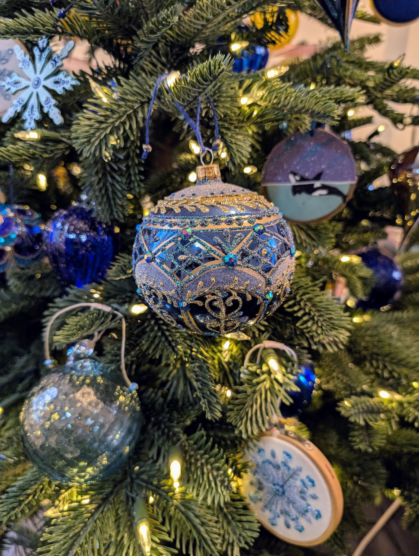 Noël baroque - Bleu - Boule 🇵🇱