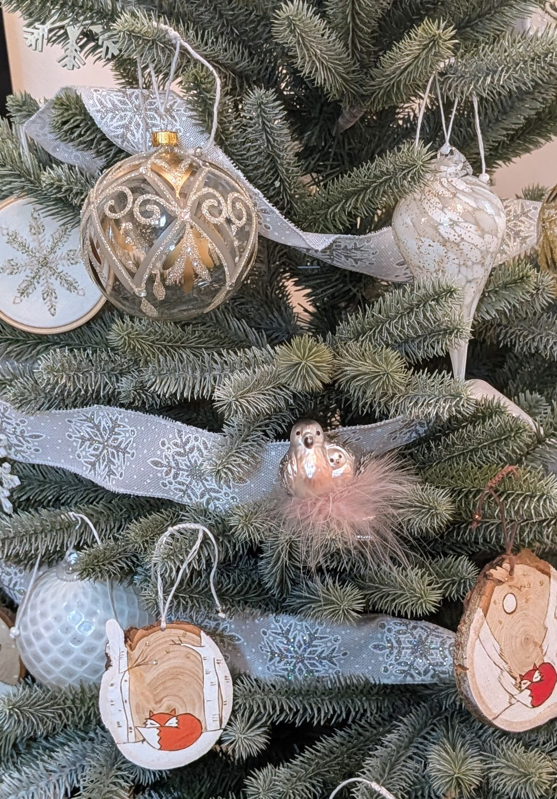 Noël baroque - transparent Or/Argent - boule 🇵🇱