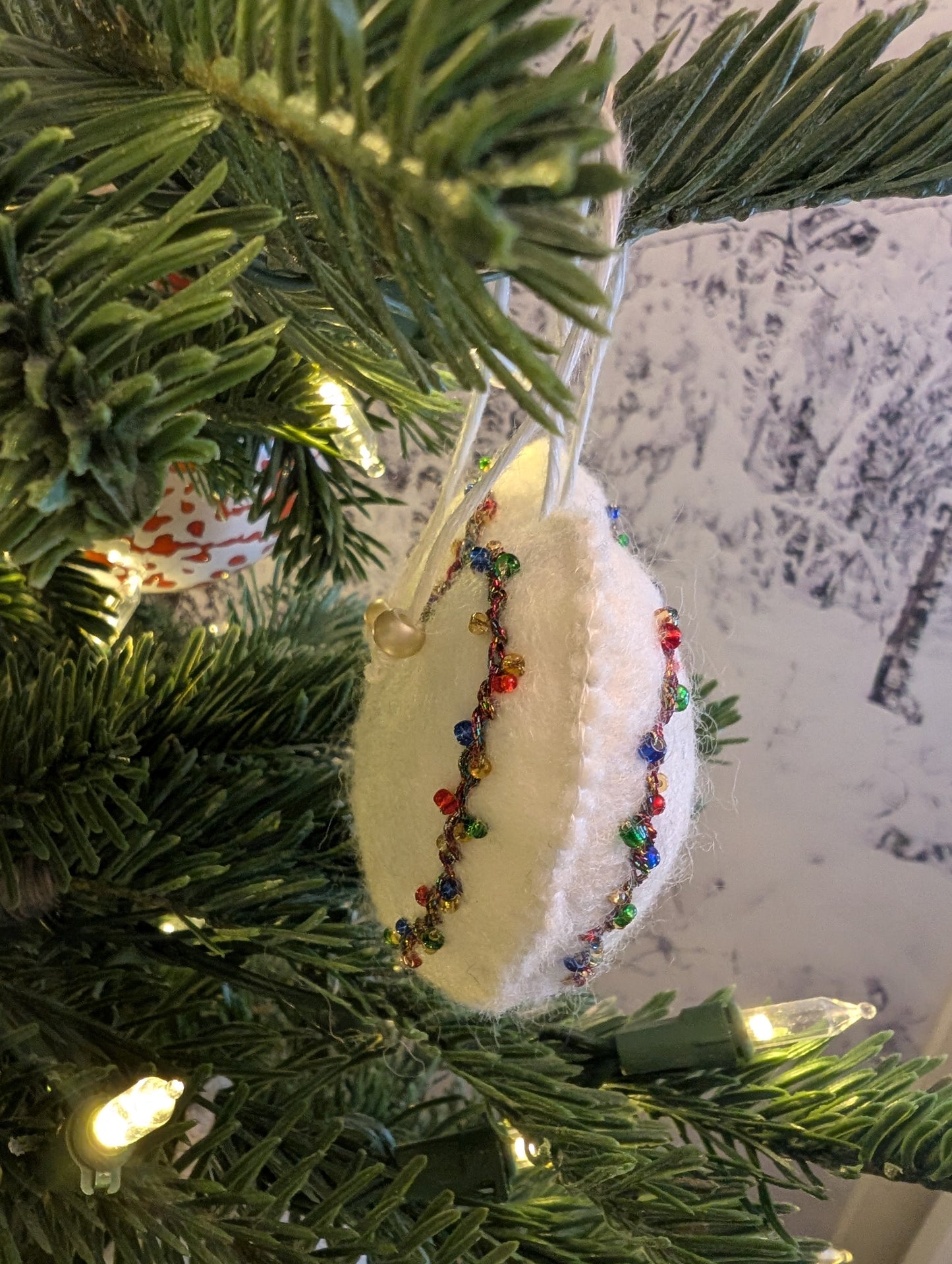 Cœur Blanc guirlande de Noël 🇫🇷