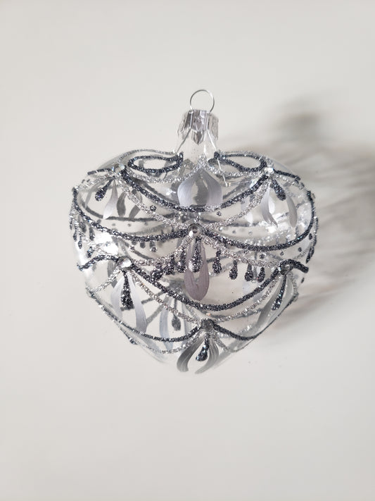 Cœur festif - transparent Argent 🇵🇱
