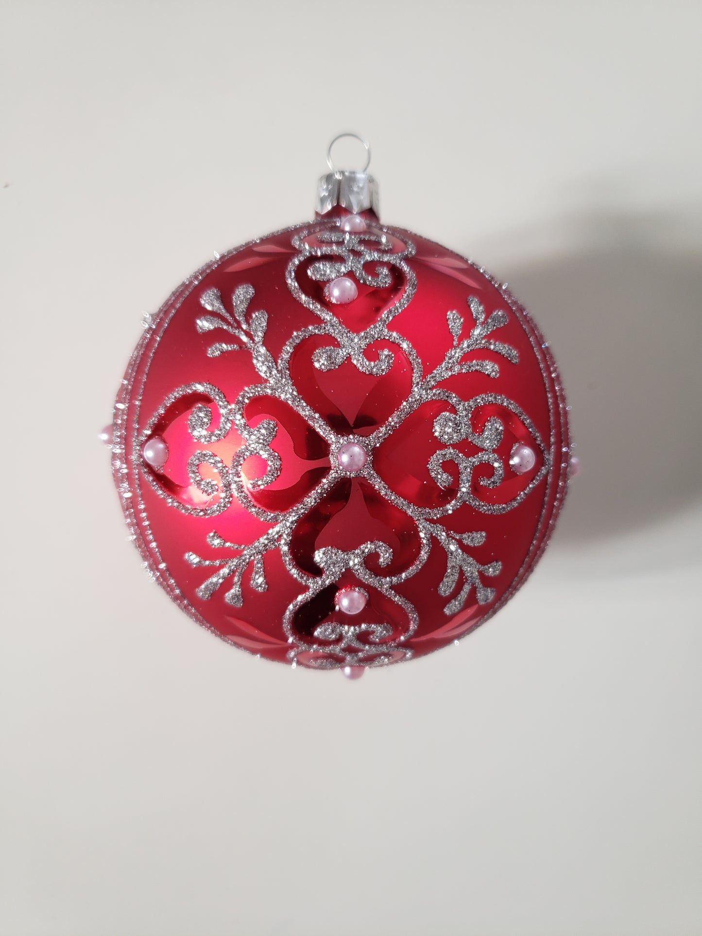 Noël baroque - Rouge/Argent - Boule 🇵🇱