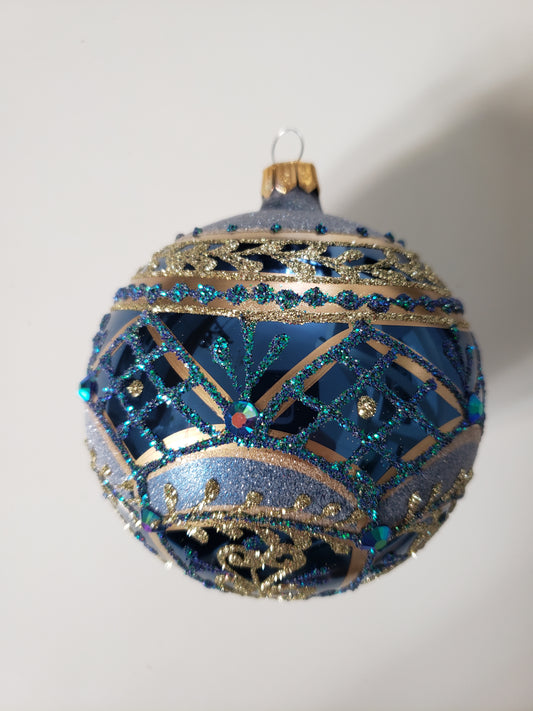 Noël baroque - Bleu - Boule 🇵🇱