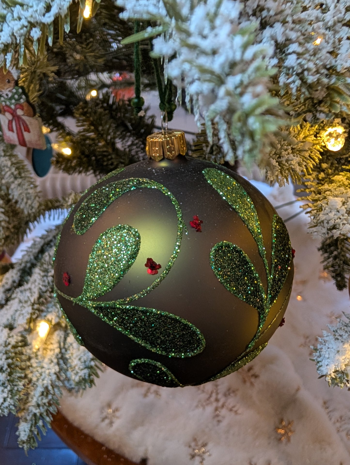 Boule Gui de Noël - vert foncé 🇵🇱