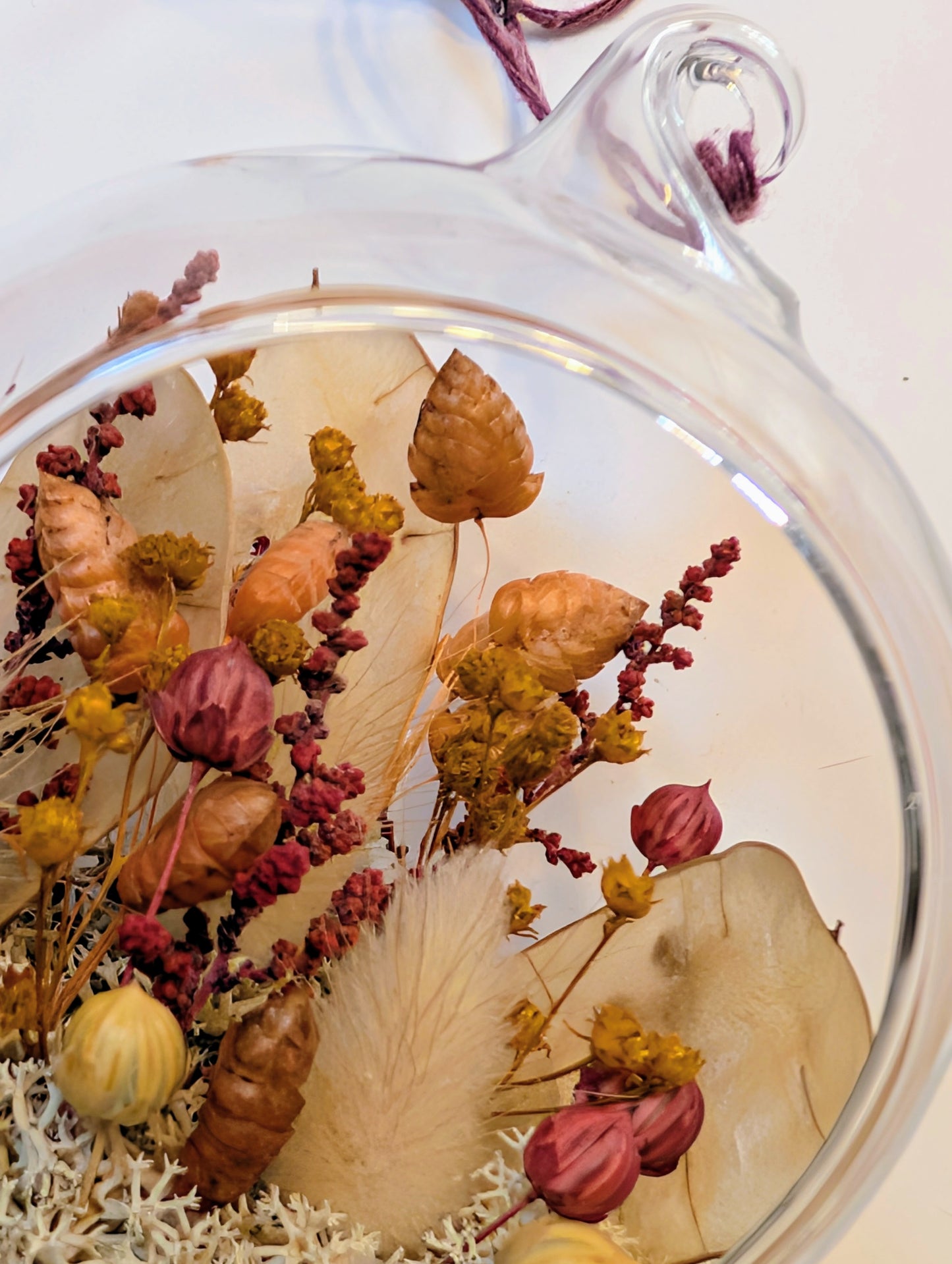 Boule Automne - terrarium de fleurs séchées 🇫🇷