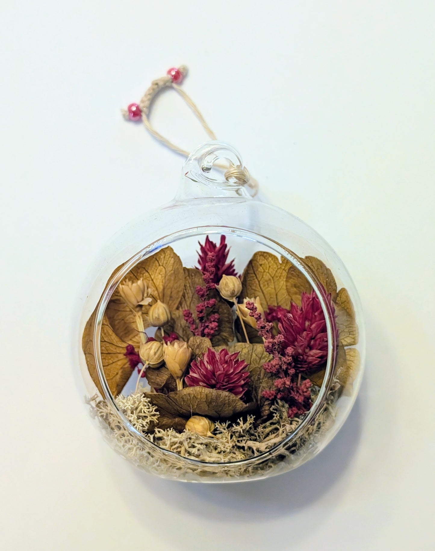 Boule Noël - terrarium de fleurs séchées 🇫🇷