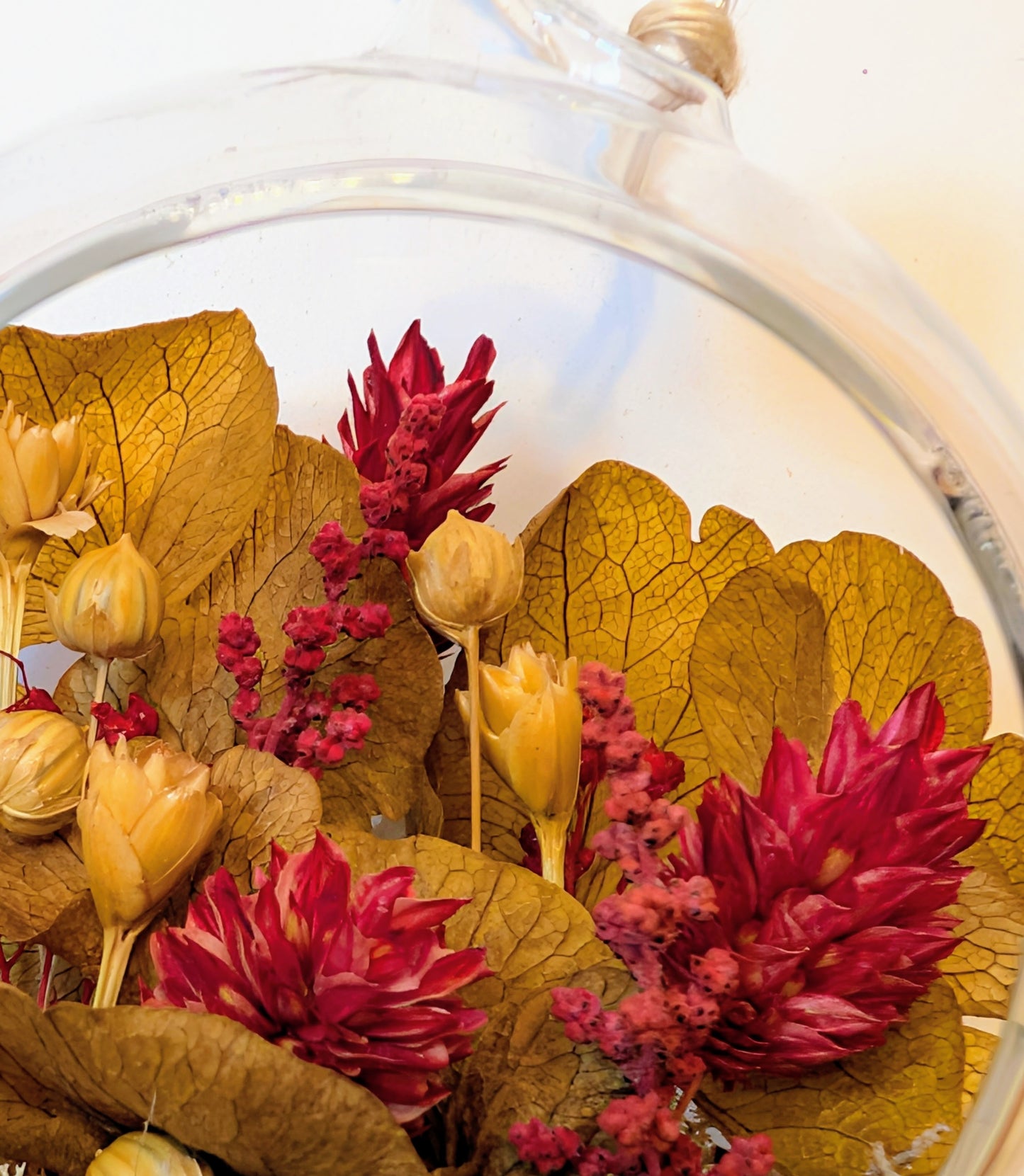 Boule Noël - terrarium de fleurs séchées 🇫🇷