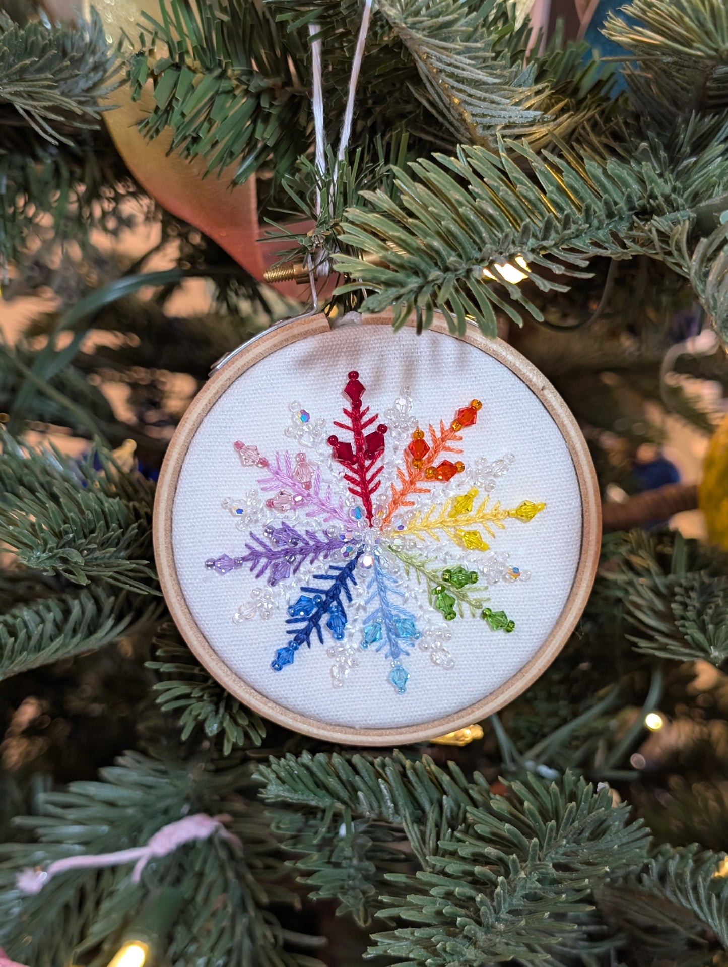 Broderie - flocon perlé Arc-en-ciel 🇫🇷