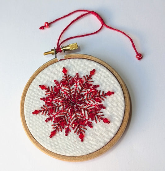 Broderie - flocon perlé Rouge 🇫🇷