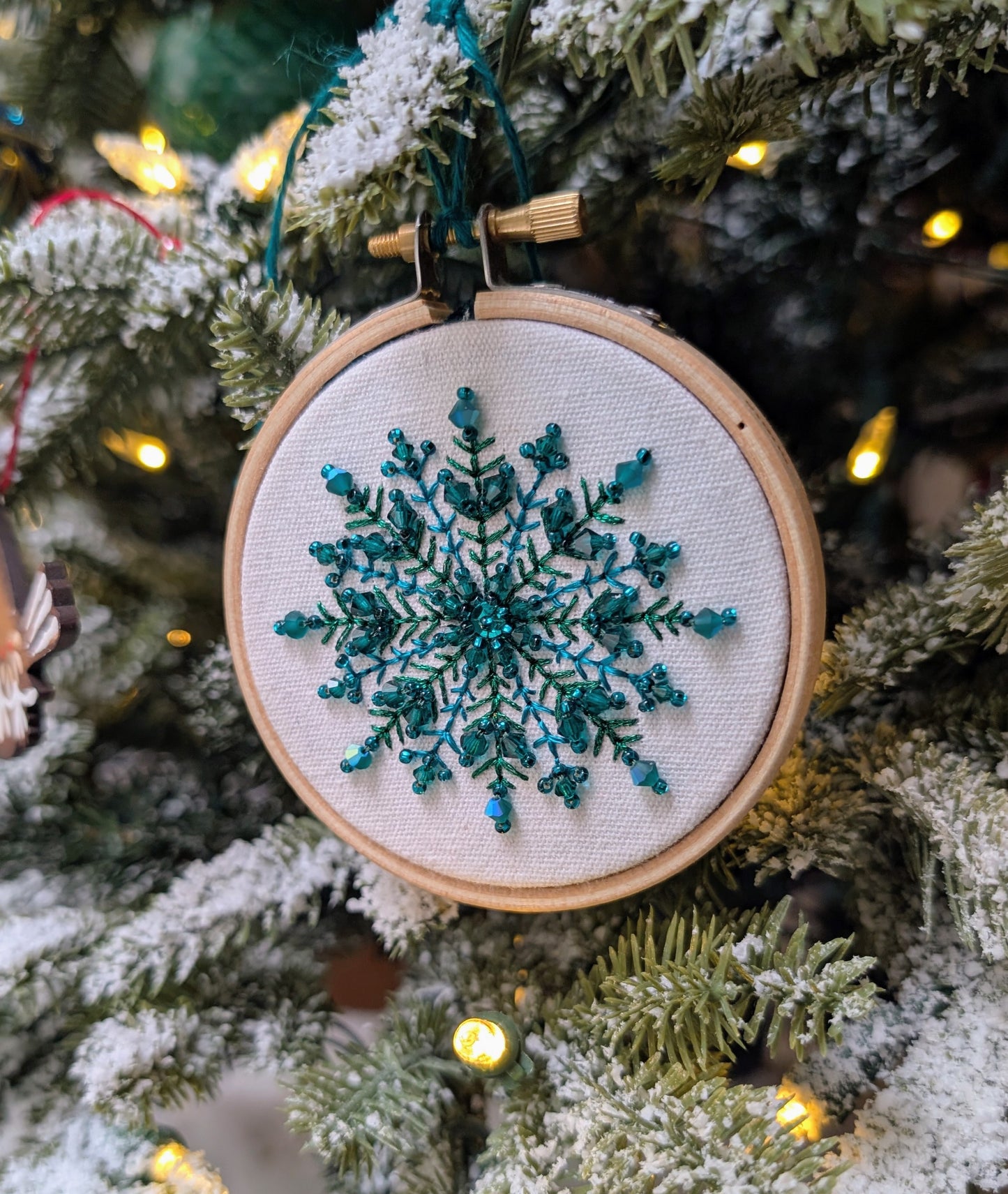 Broderie - flocon perlé Vert 🇫🇷