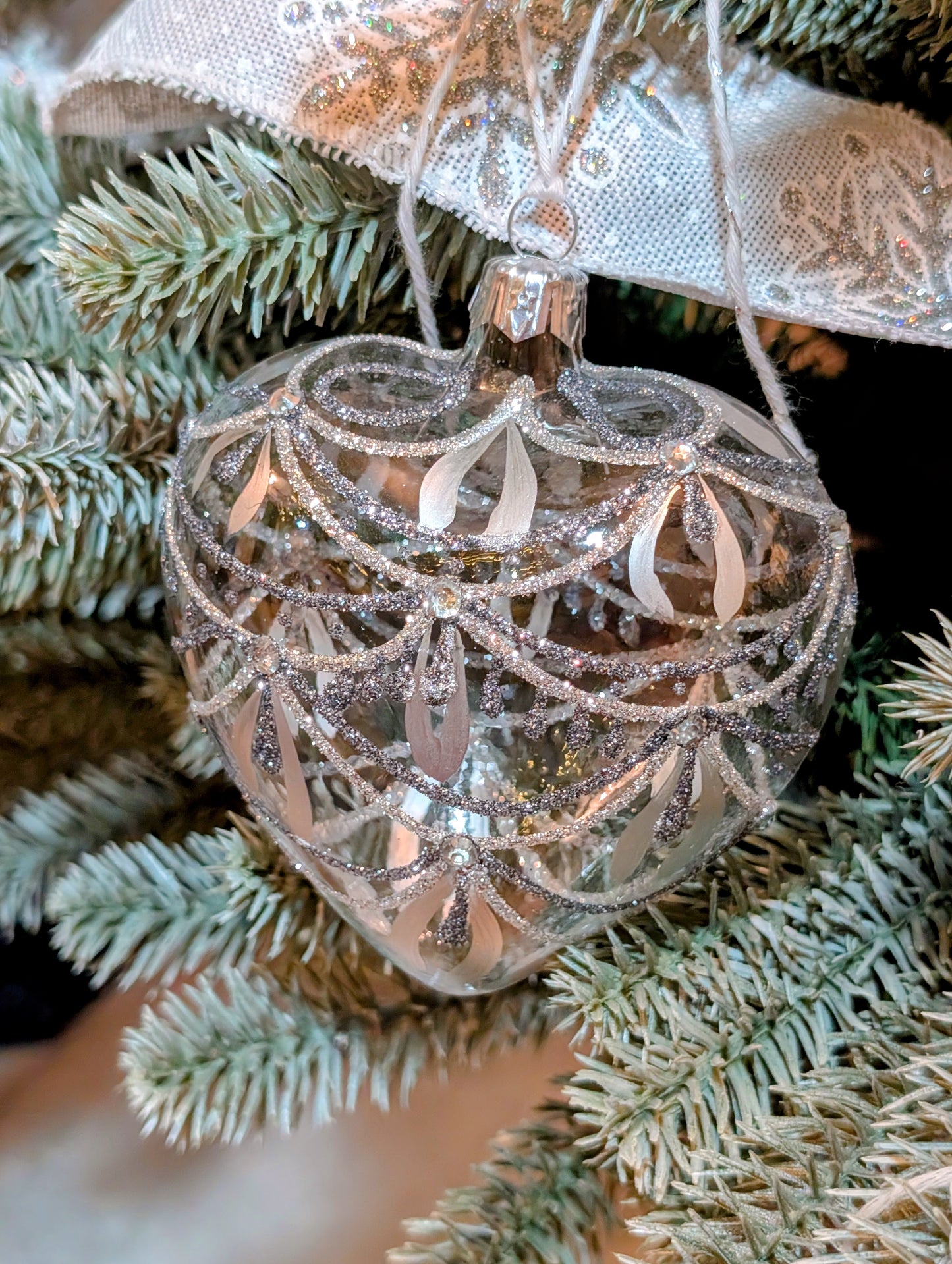 Cœur festif - transparent Argent 🇵🇱