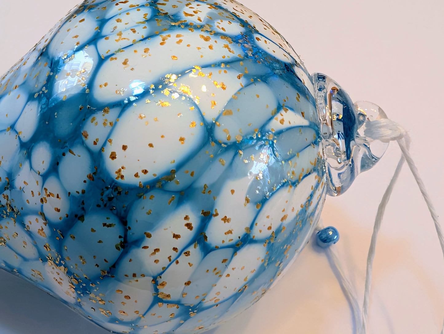 Goutte Tourbillon - Bleu ciel & Blanc pailleté Or 🇫🇷