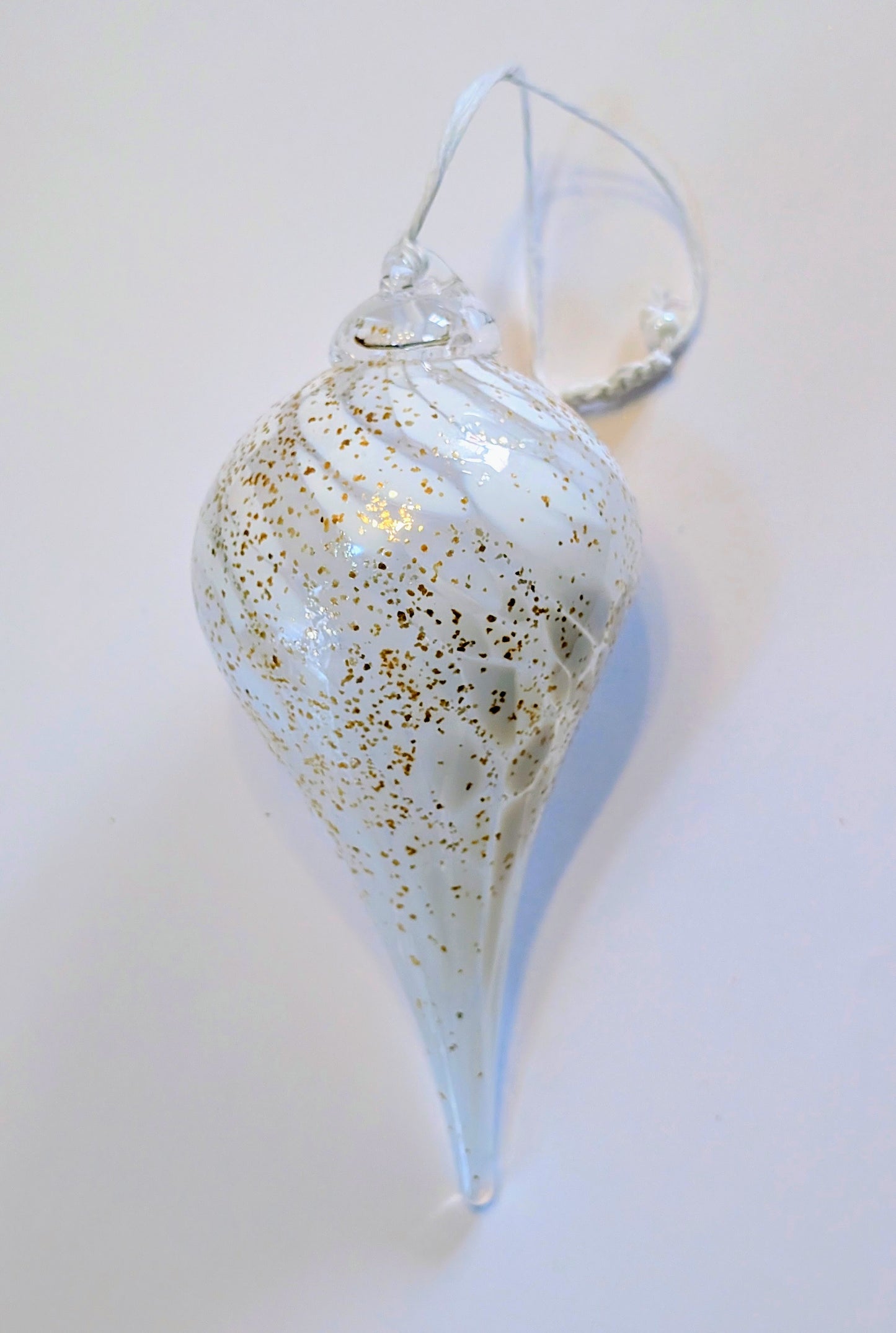 Goutte Tourbillon - Blanc & Transparent pailleté Or 🇫🇷