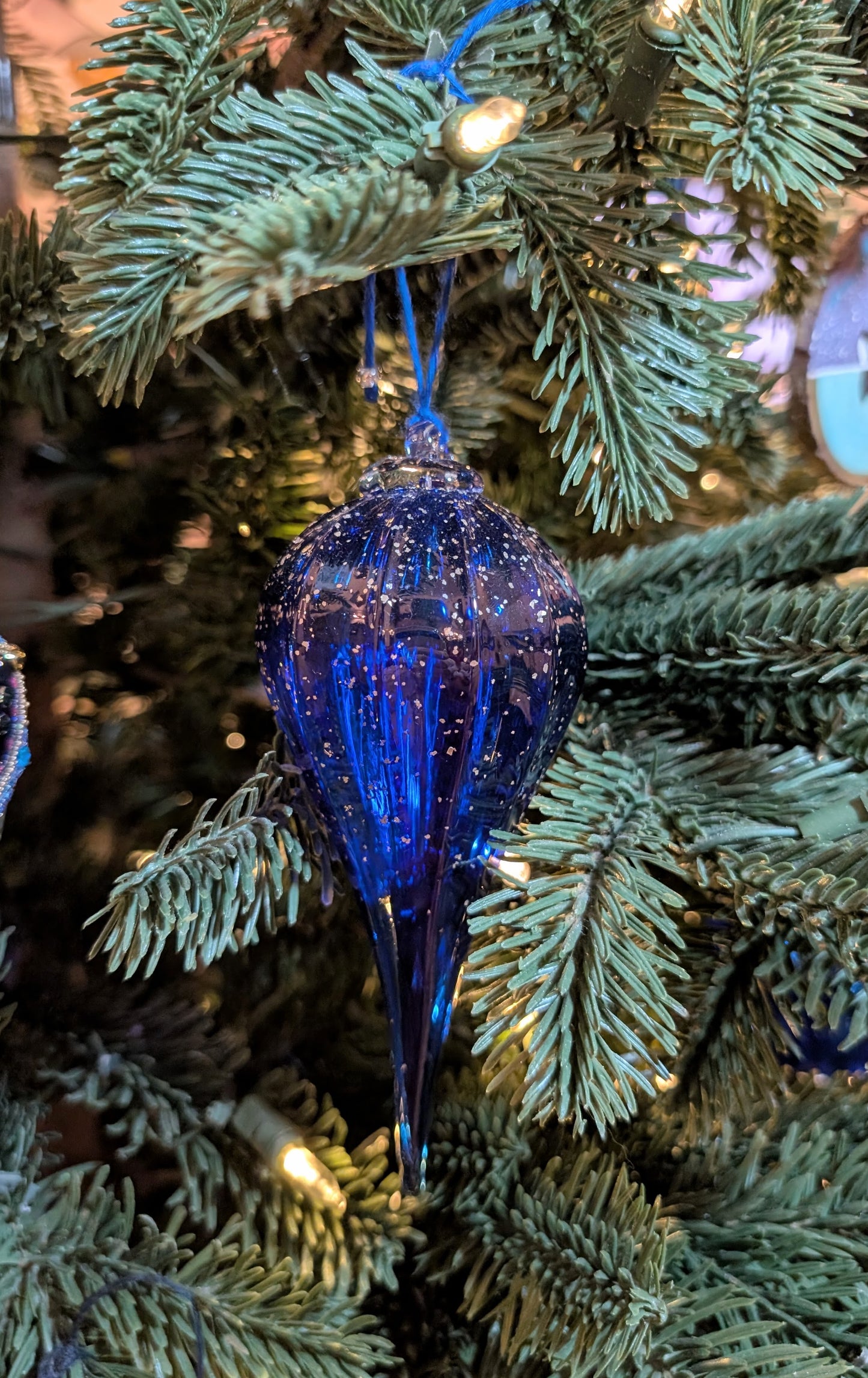 Goutte Venise - Bleu royal pailleté Argent 🇫🇷