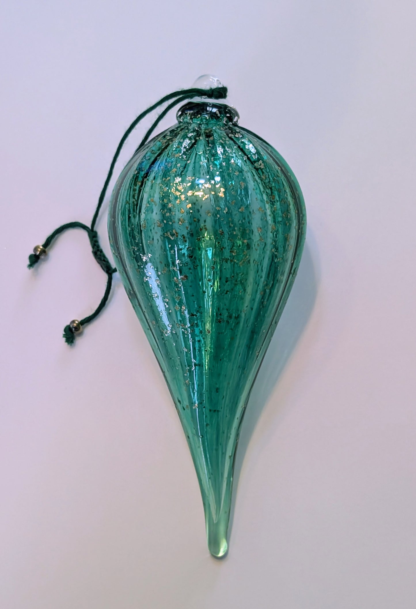 Goutte Venise - Vert sapin pailleté Or 🇫🇷