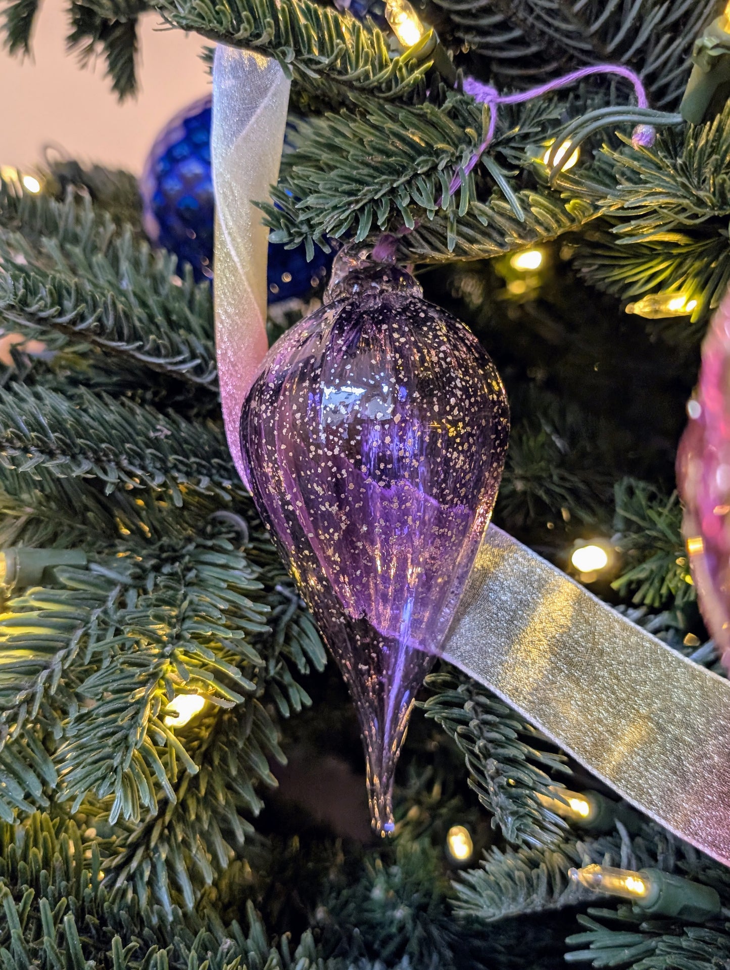 Goutte Venise - Violet pailleté Argent 🇫🇷