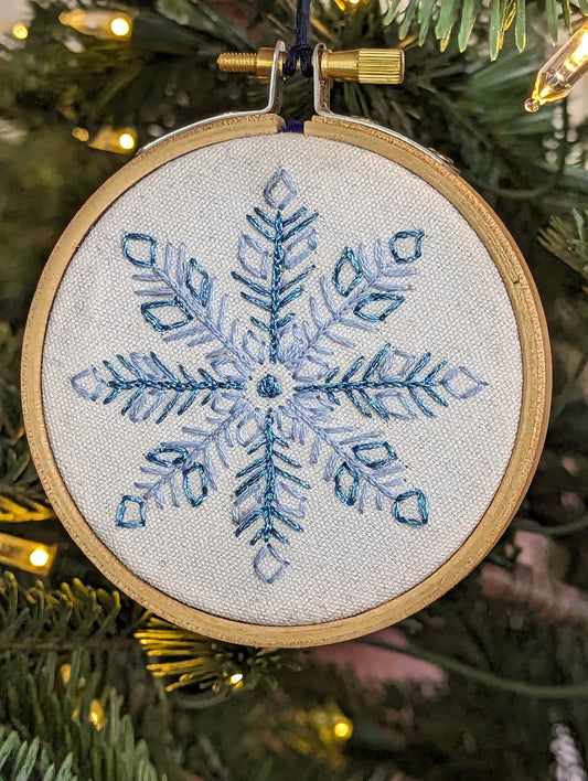 Broderie Flocon - Bleu 🇫🇷