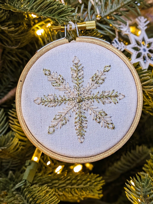 Broderie Flocon - Sable & Or 🇫🇷