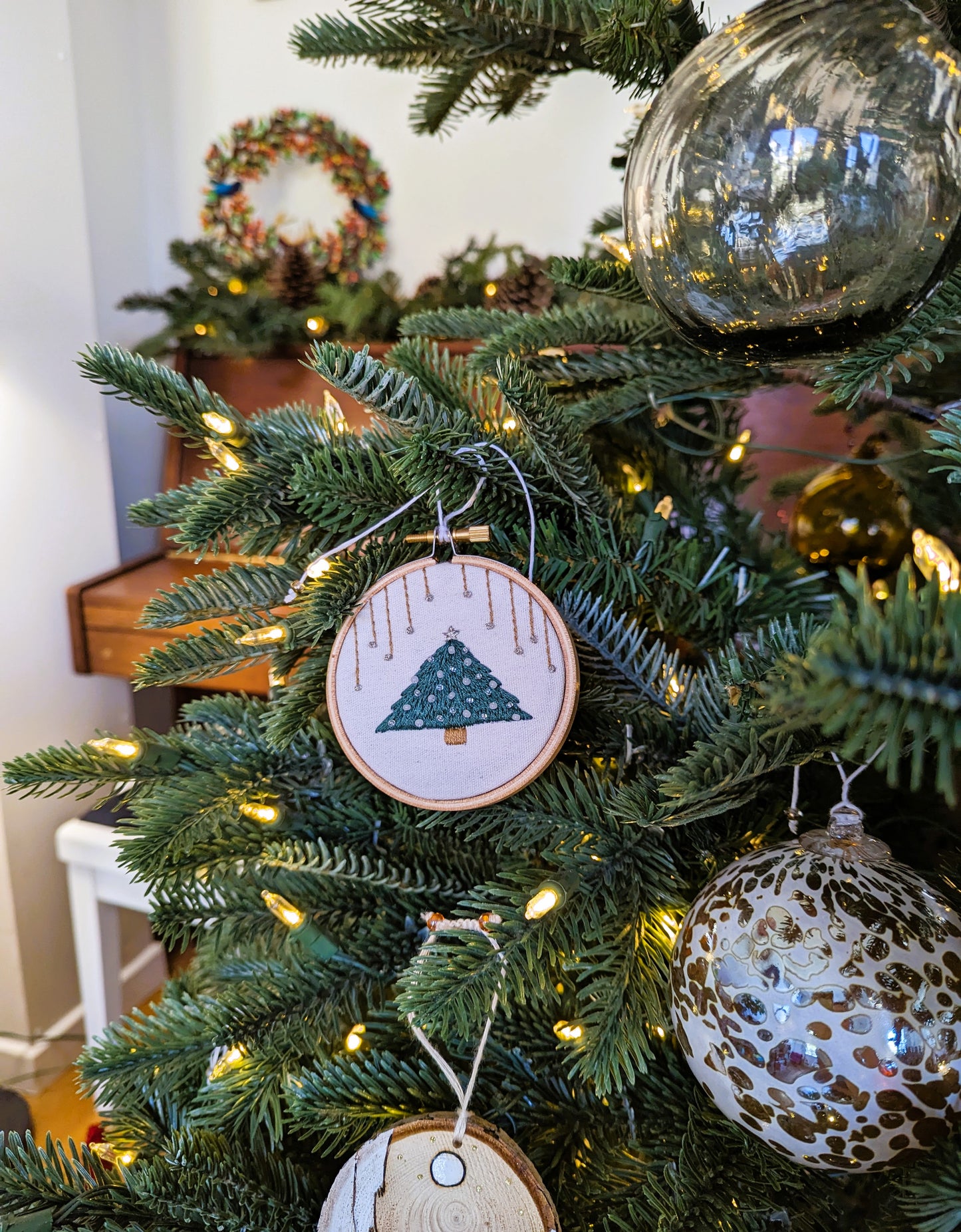 Broderie Sapin - Blanc 🇫🇷