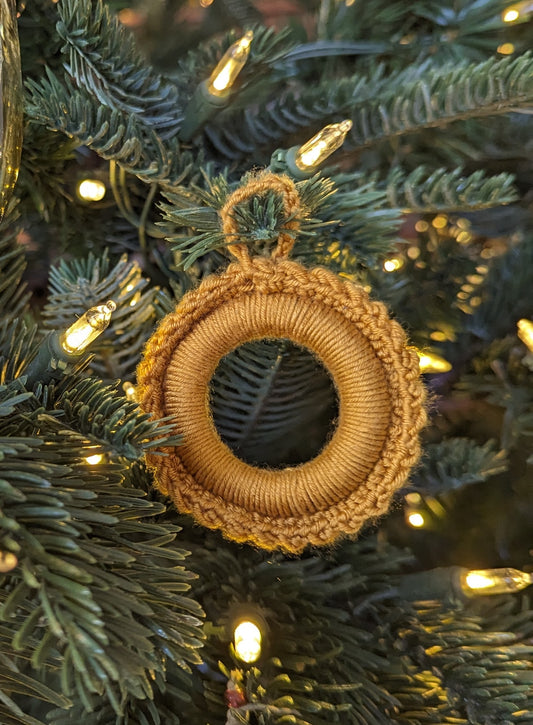 Couronne Jaune crochet surcyclé - Moyenne
