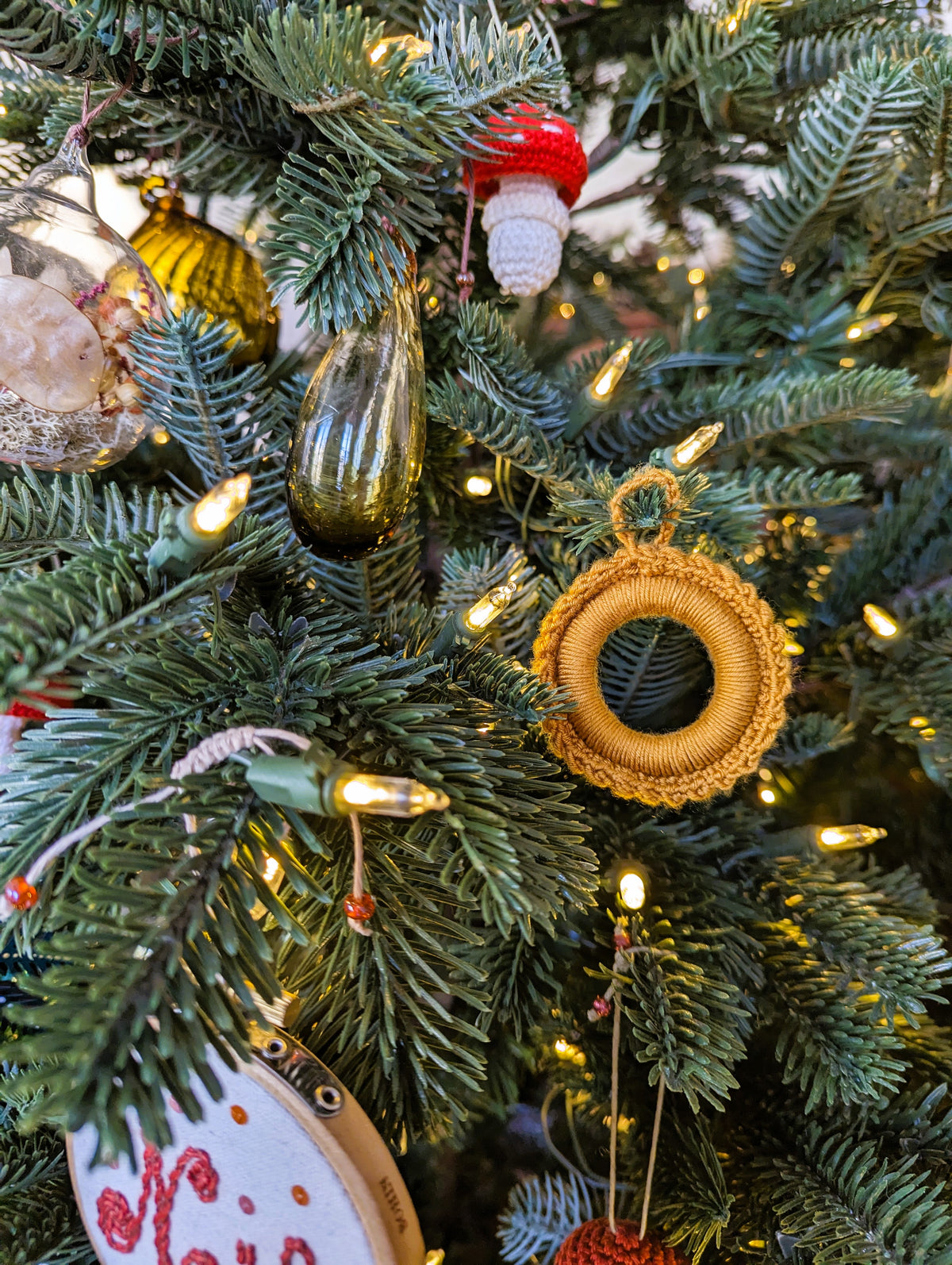 Couronne Jaune crochet surcyclé - Moyenne