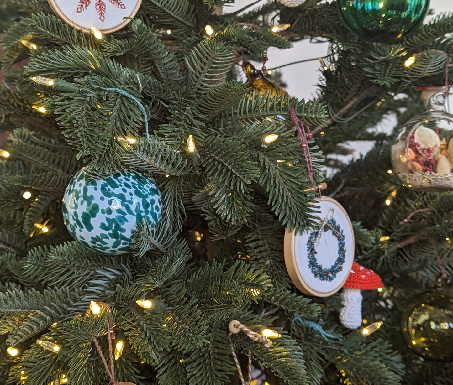 Boule Planète - Vert sapin & Blanc 🇫🇷