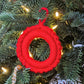 Couronne Rouge crochet surcyclé - Grande