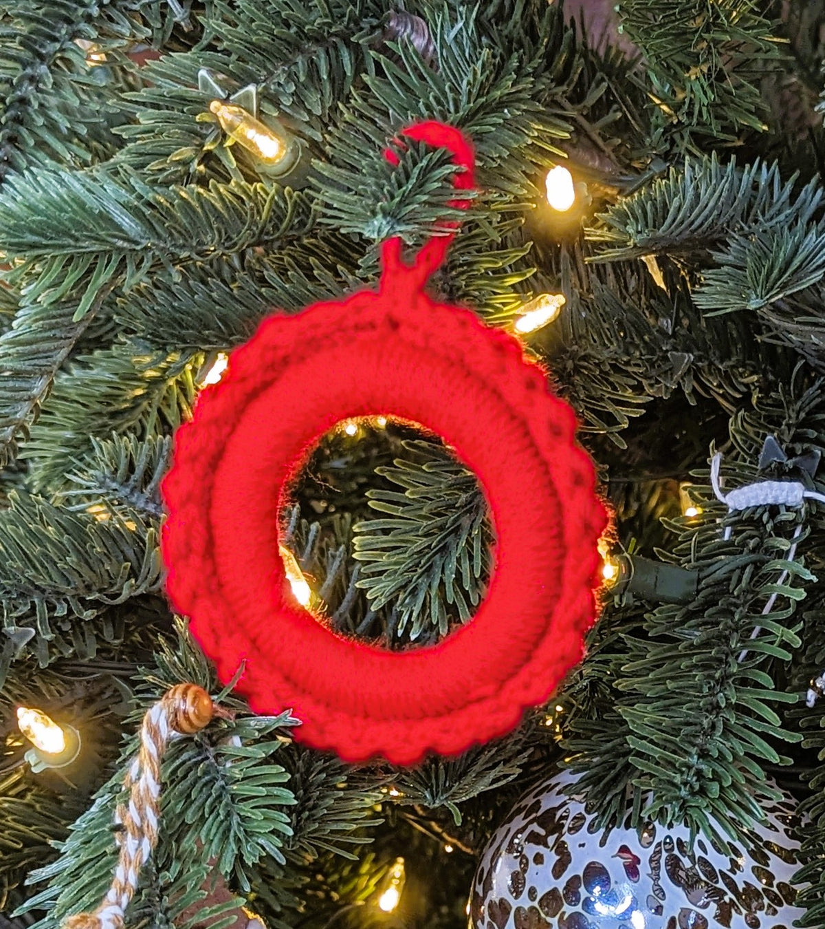 Couronne Rouge crochet surcyclé - Grande
