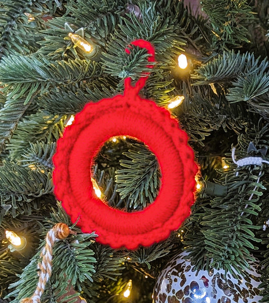 Couronne Rouge crochet surcyclé - Grande