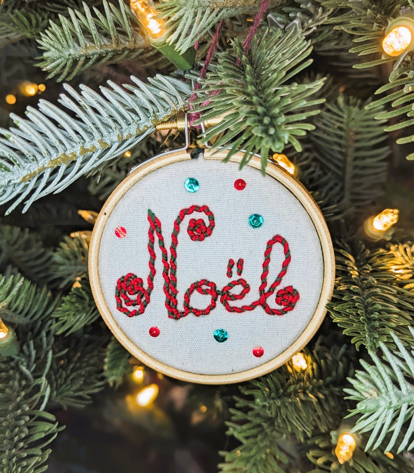 Broderie Noël - Rouge & Vert 🇫🇷