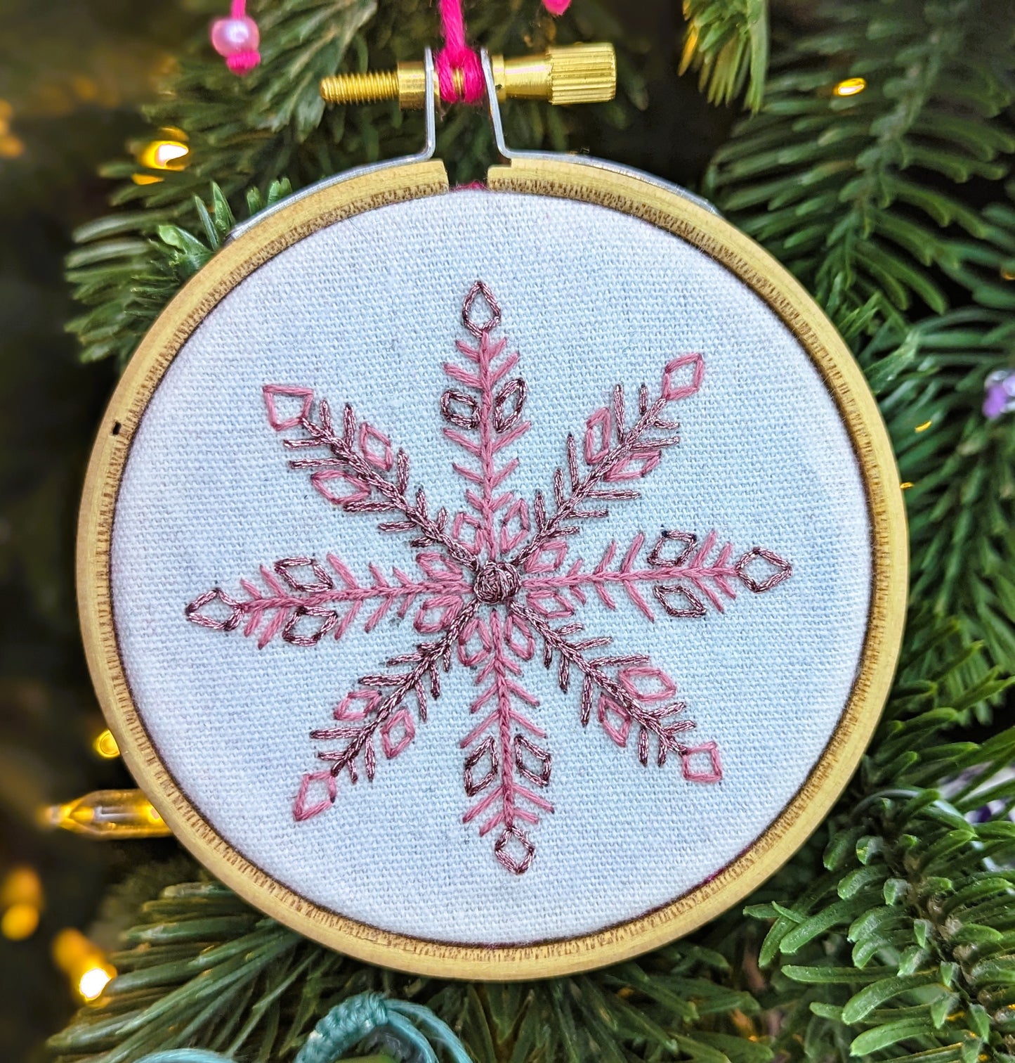 Broderie Flocon - Rose 🇫🇷