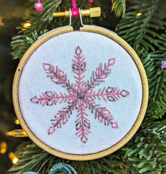 Broderie Flocon - Rose 🇫🇷