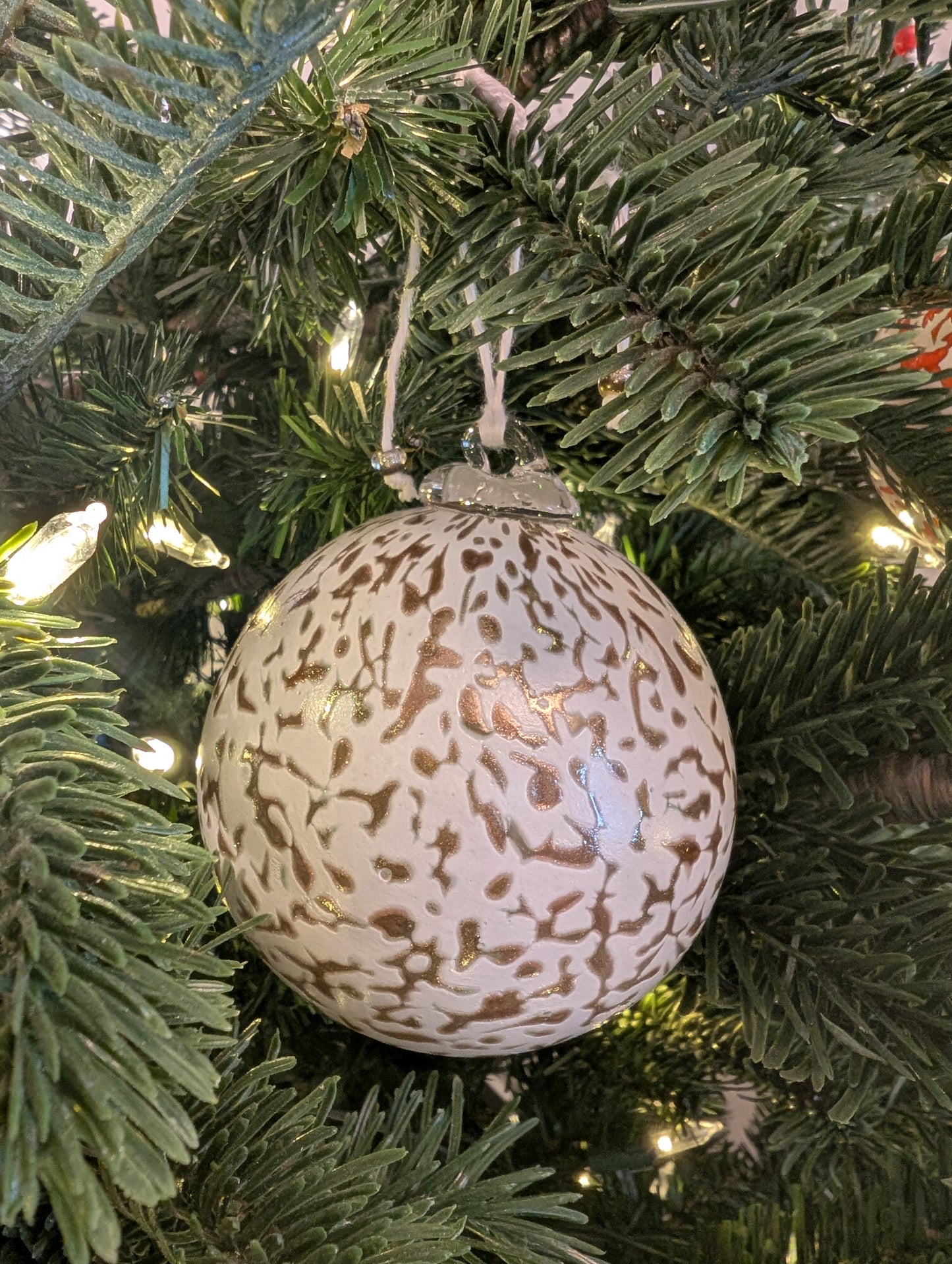 Boule Planète - Or scintillant & Blanc 🇫🇷