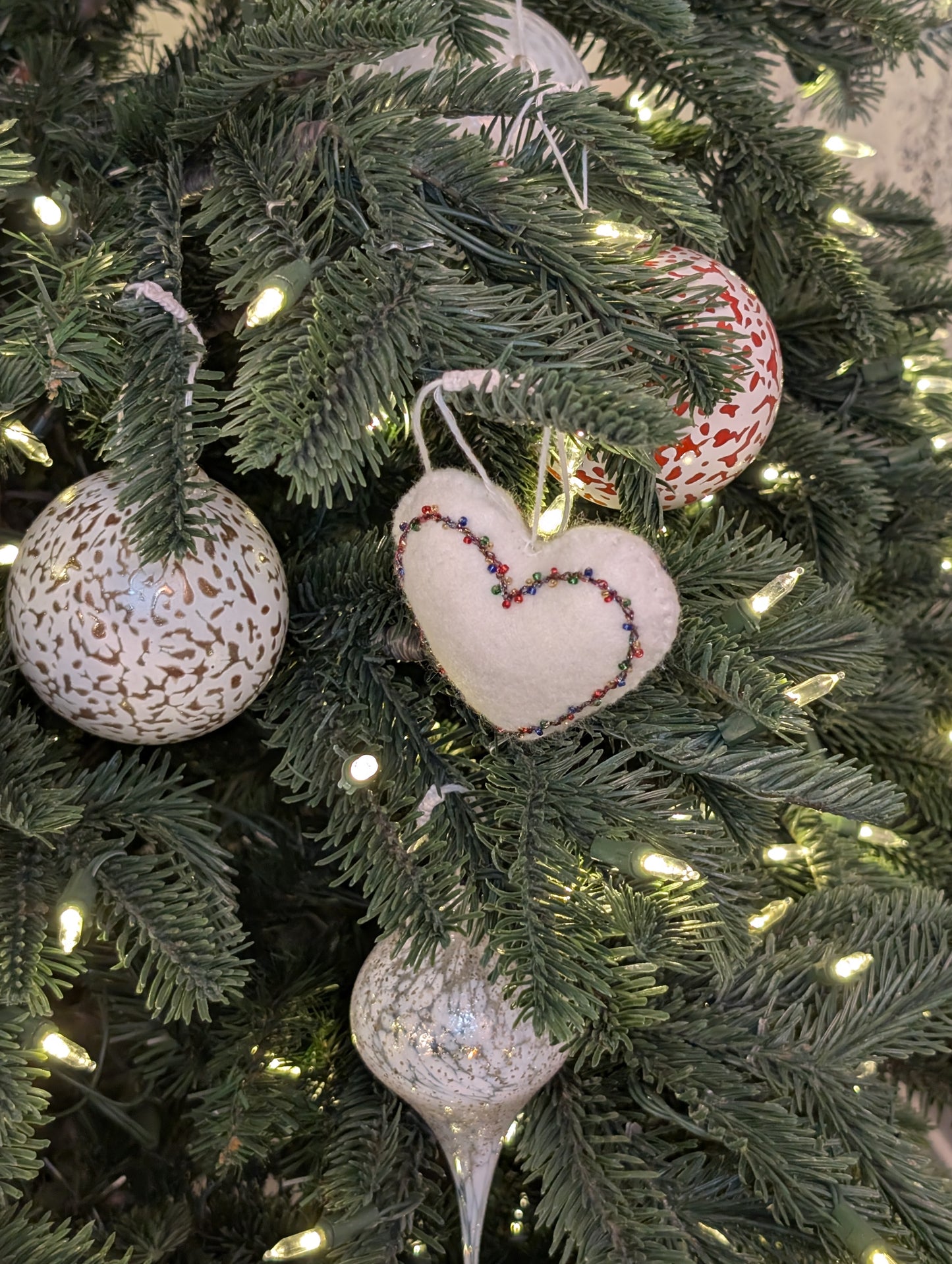 Cœur Blanc guirlande de Noël 🇫🇷