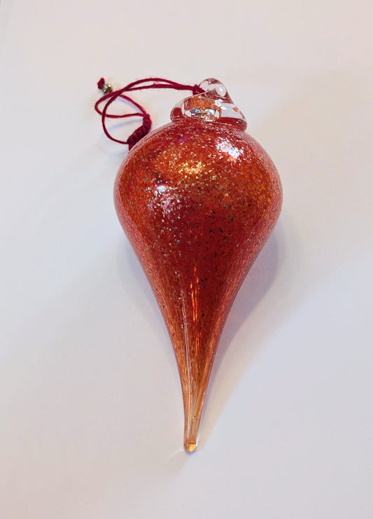 Goutte lisse - Rouge pailleté Or 🇫🇷