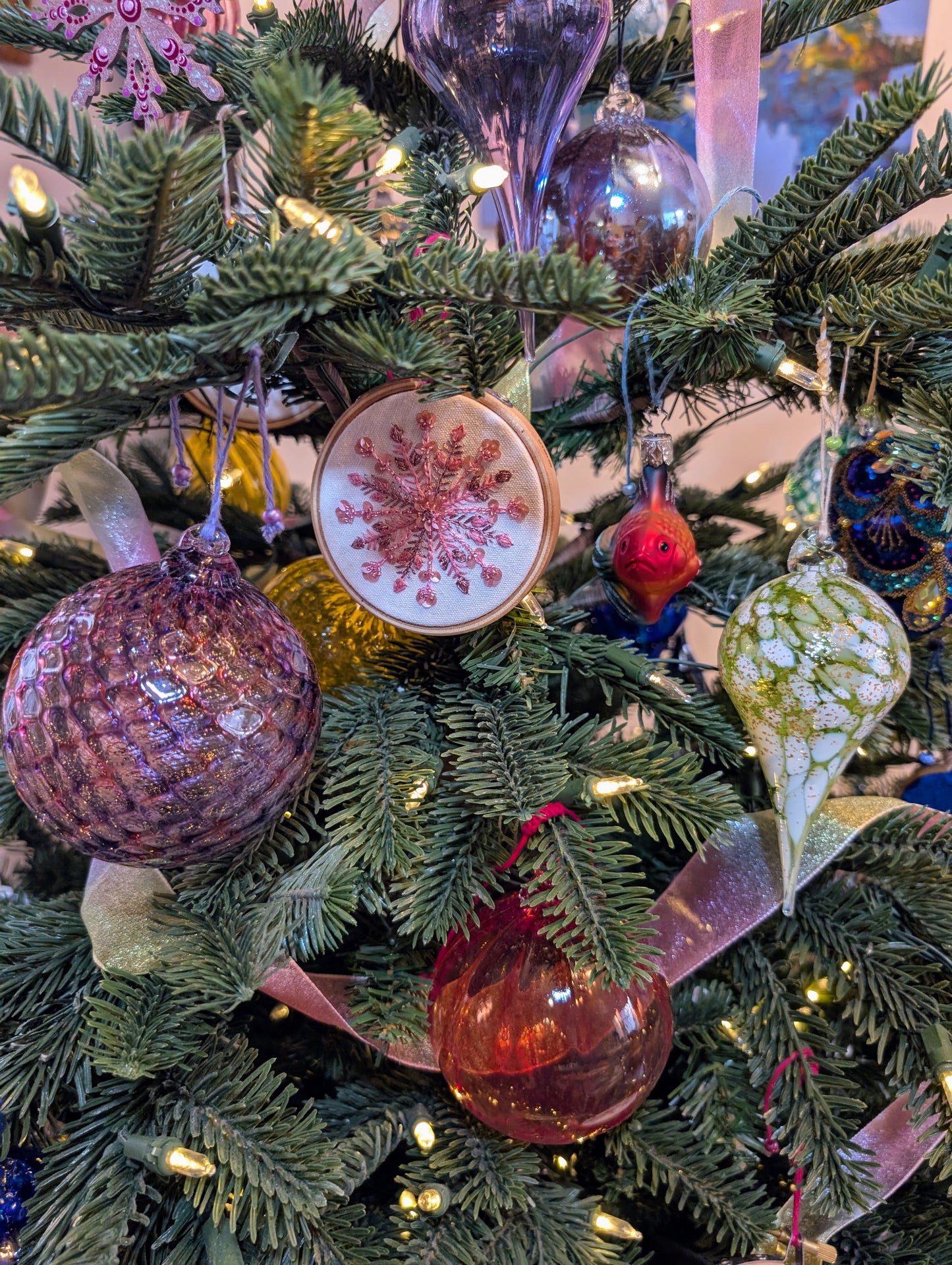 Broderie - flocon floral Rose 🇫🇷