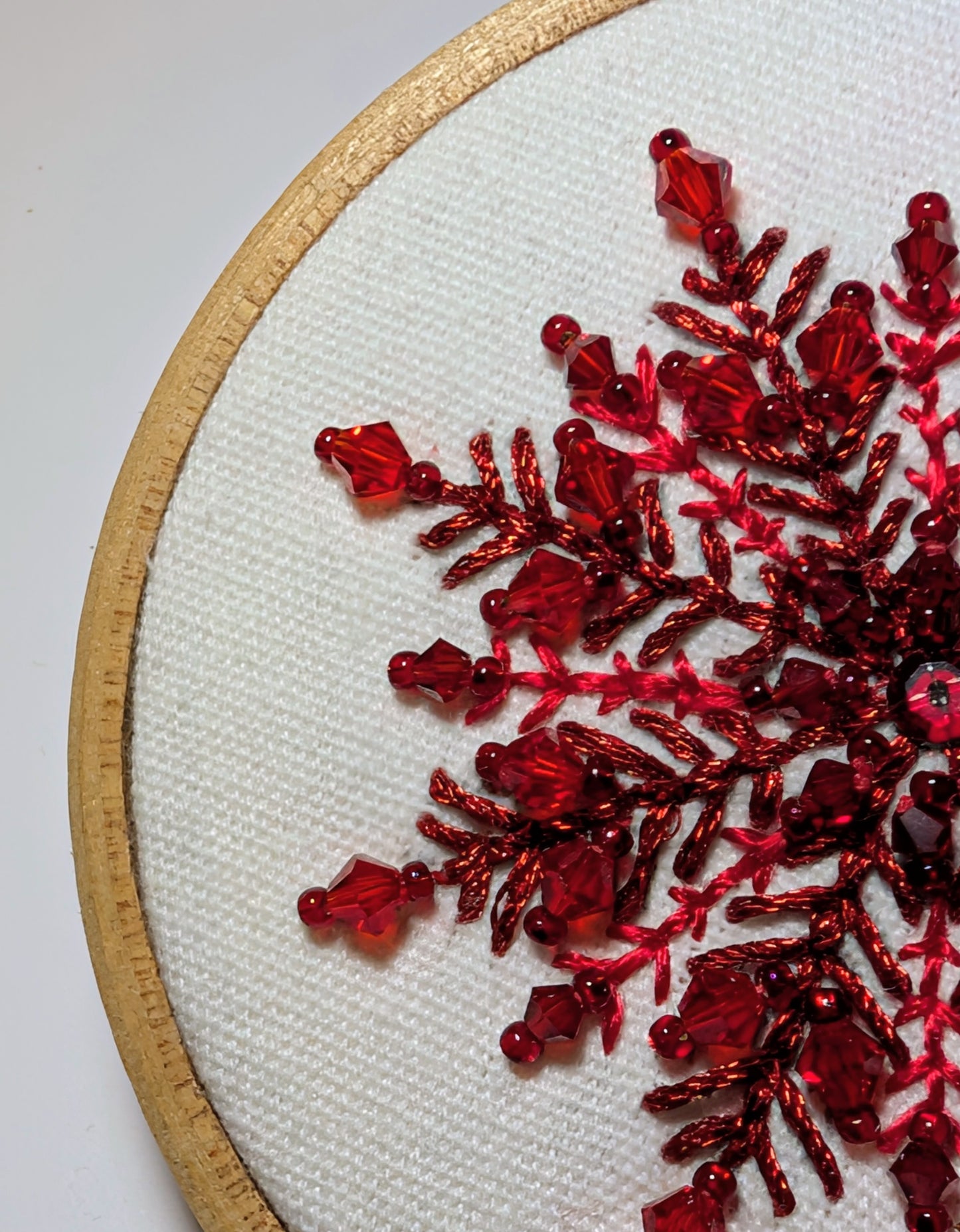 Broderie - flocon perlé Rouge 🇫🇷