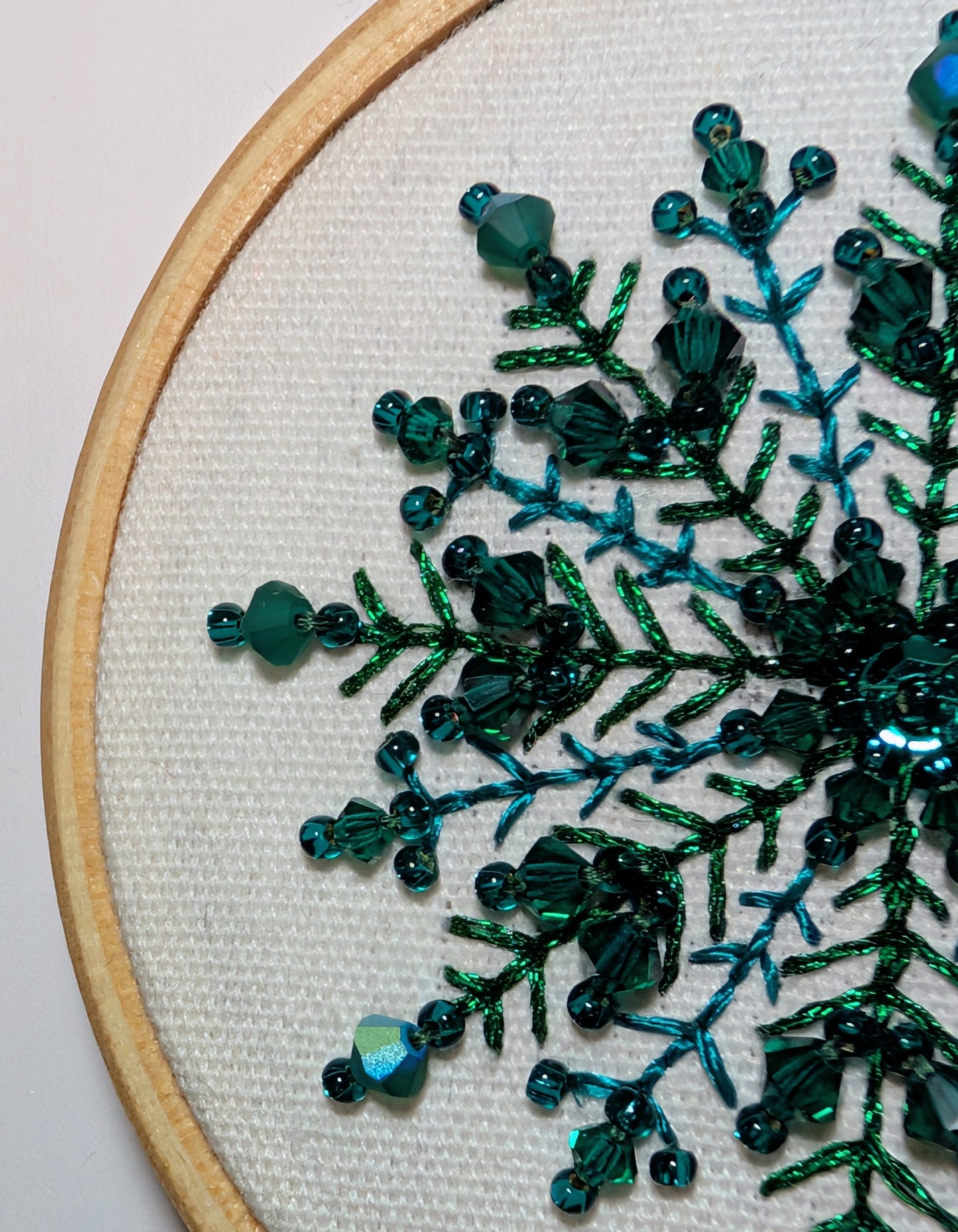 Broderie - flocon perlé Vert 🇫🇷